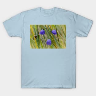 Harebells and an inquisitive snail T-Shirt